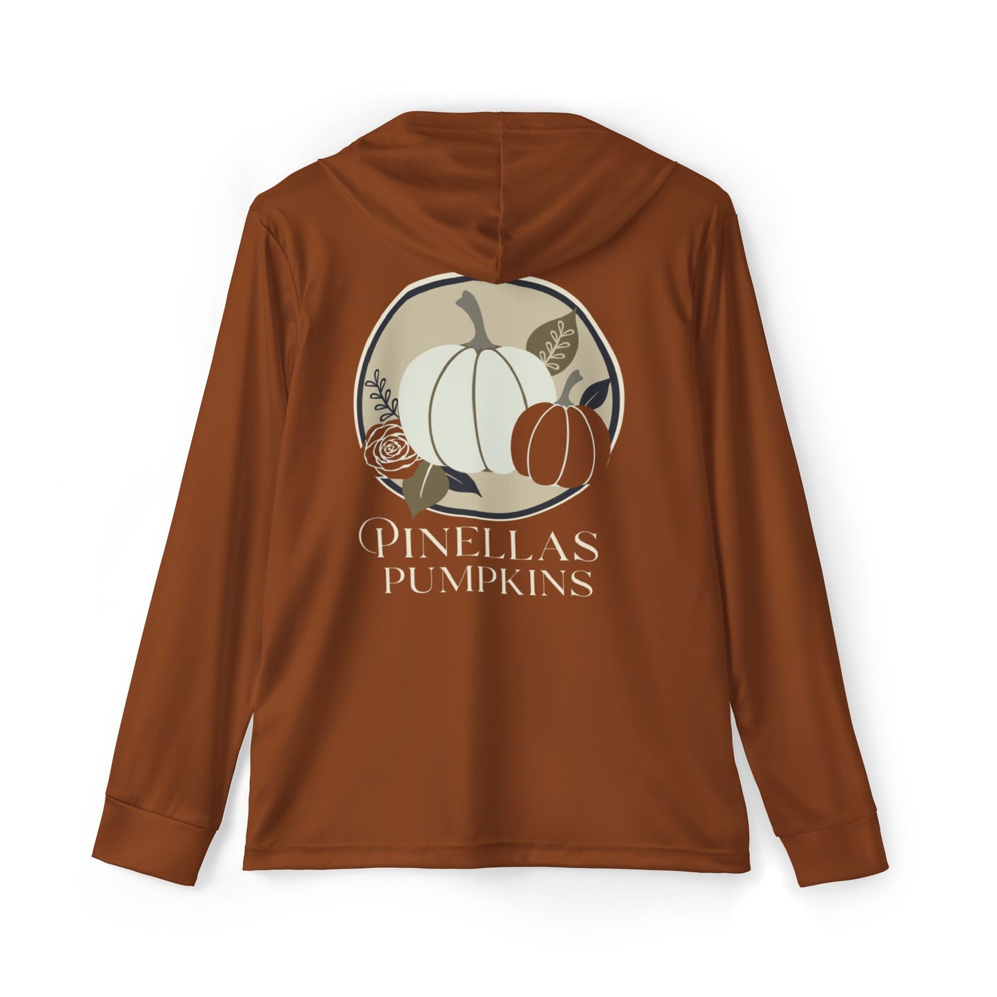 Orange Men's Warmup Hoodie - Pinellas Pumpkins Logo