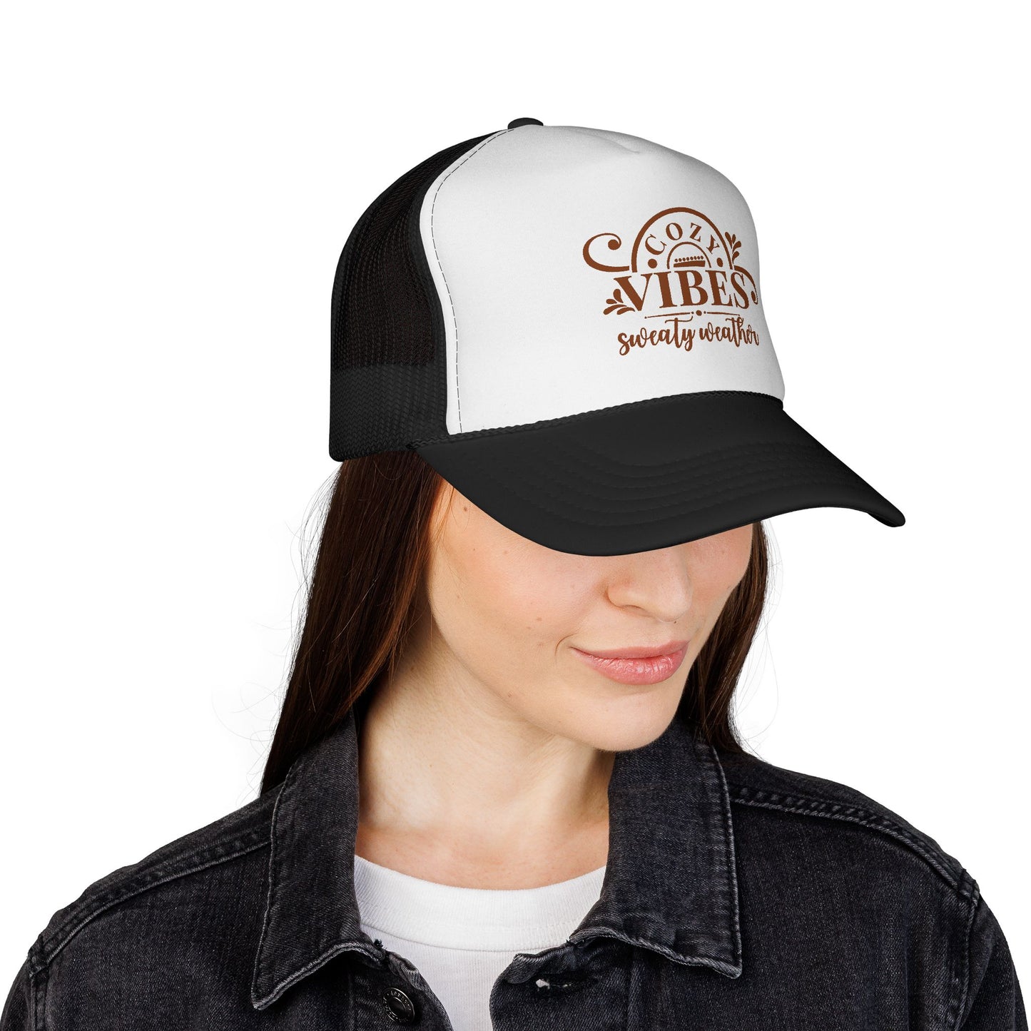 Cozy Vibes, Sweaty Weather Trucker Hat
