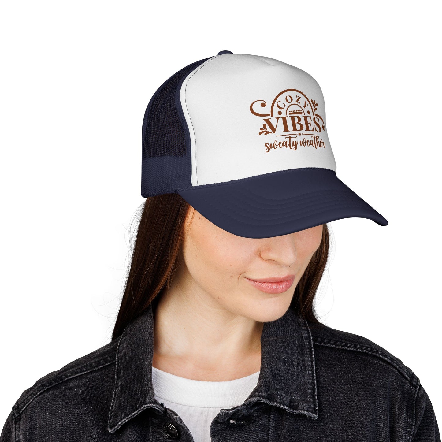 Cozy Vibes, Sweaty Weather Trucker Hat