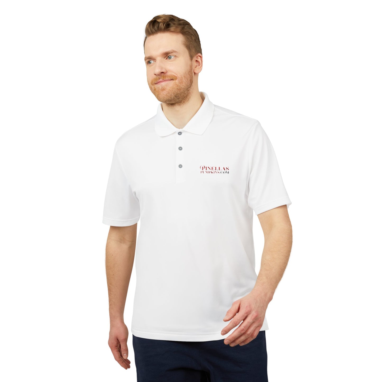 Light adidas Polo Shirt - Pinellas Pumpkins Logo Design