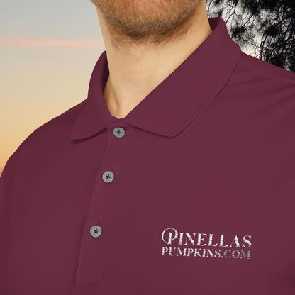 Dark adidas Polo Shirt - Pinellas Pumpkins Logo Design