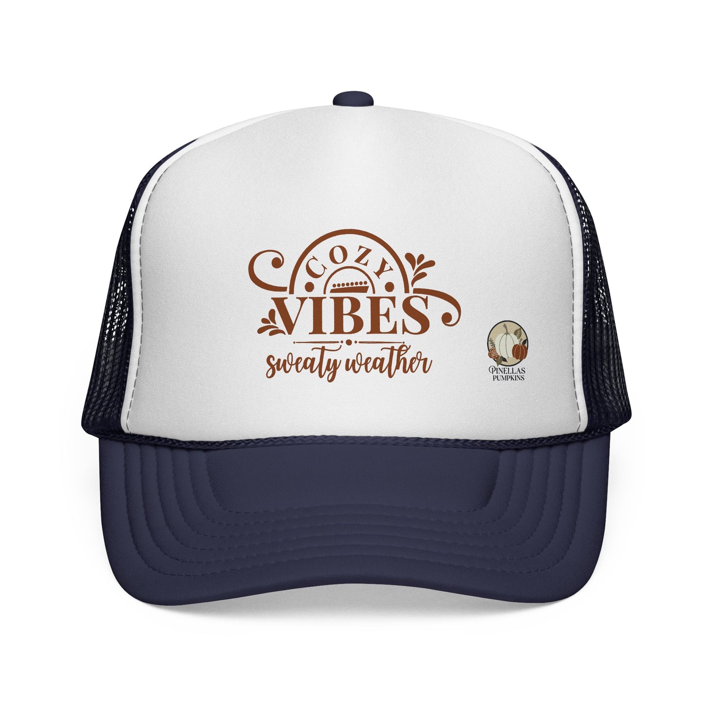 Cozy Vibes, Sweaty Weather Trucker Hat