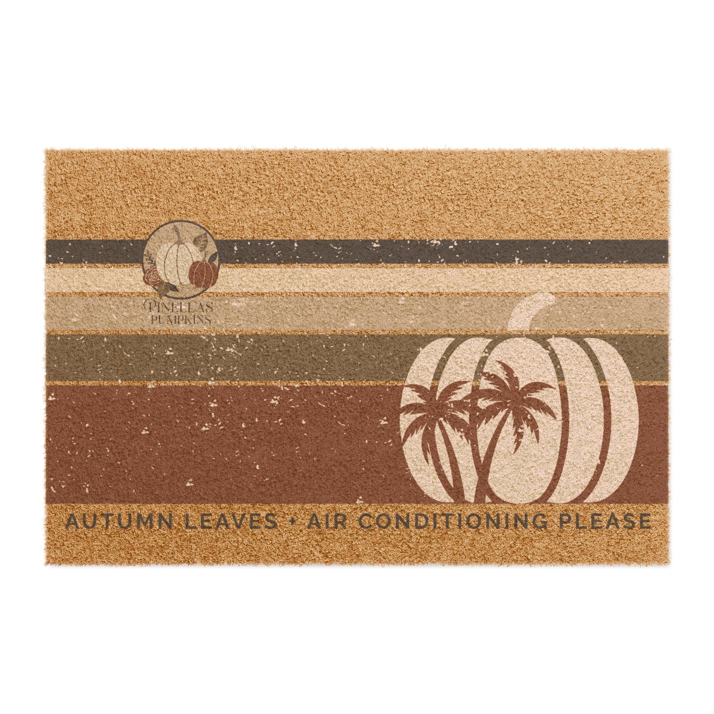 “Autumn Leaves + Air Conditioning Please” Outdoor Doormat