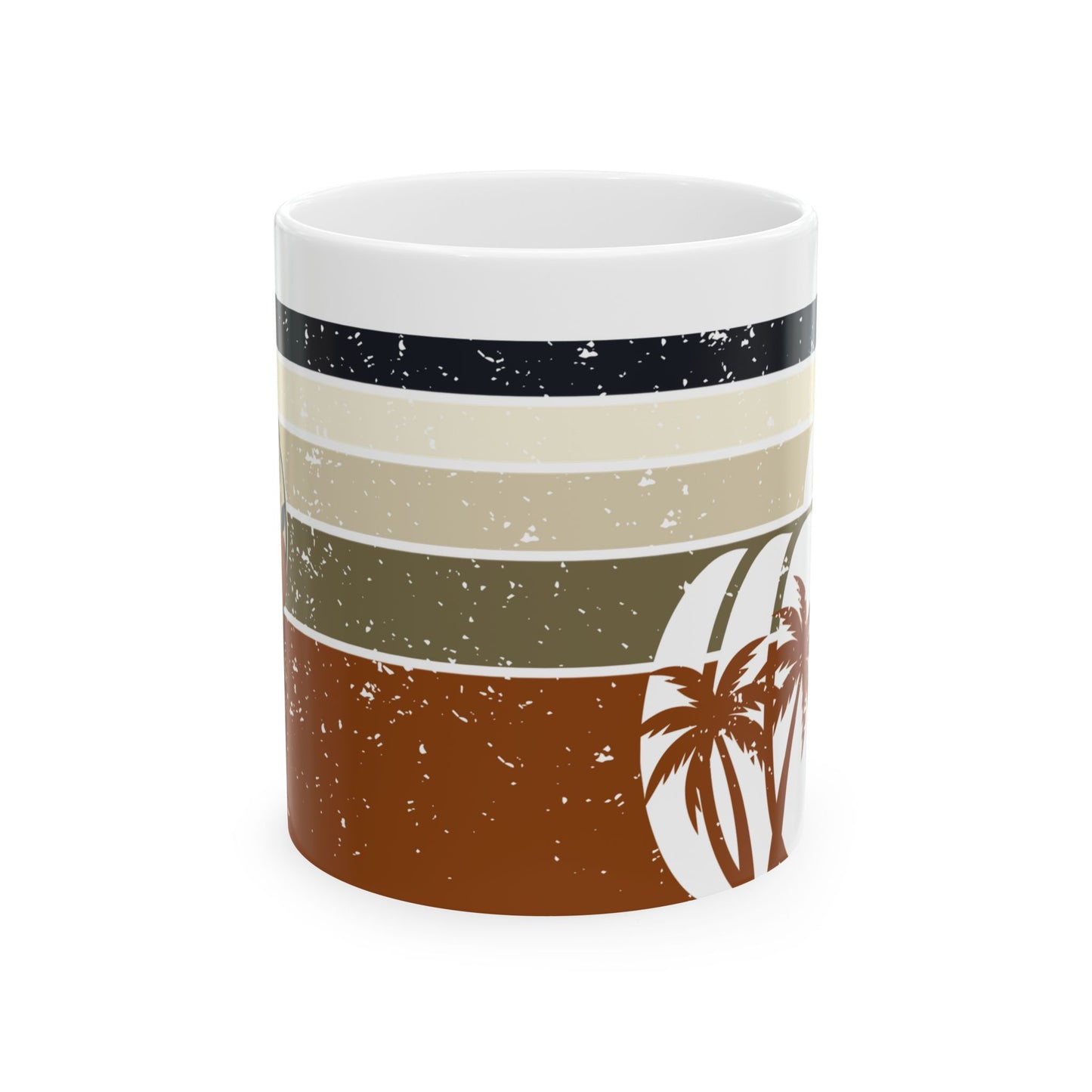 Mug - Palm Tree Pumpkin Fall Vibes Florida-Style Ceramic Mug (11oz, 15oz)