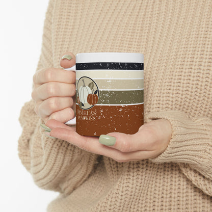 Mug - Palm Tree Pumpkin Fall Vibes Florida-Style Ceramic Mug (11oz, 15oz)