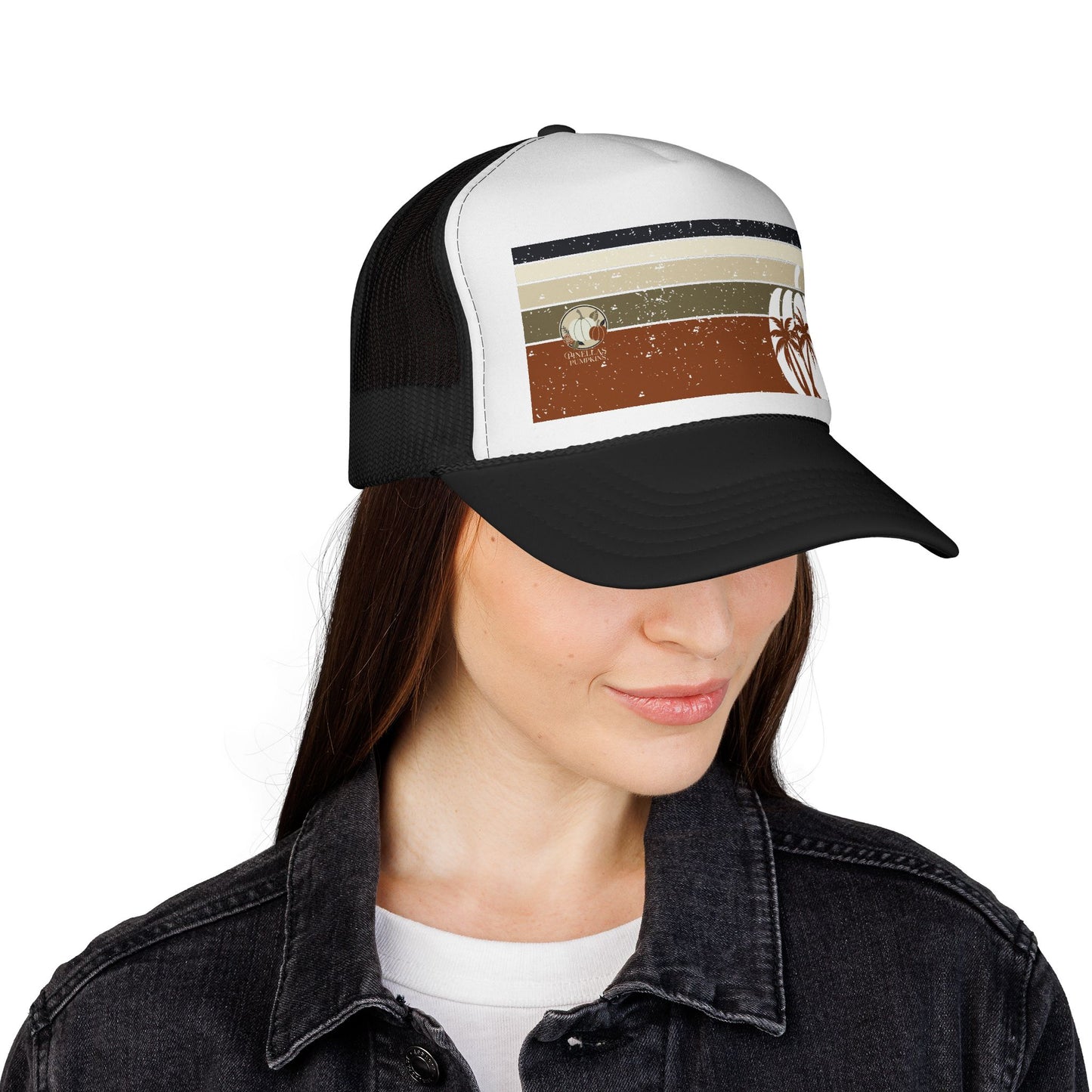 Palm Tree Pumpkin Florida Fall Trucker Hat