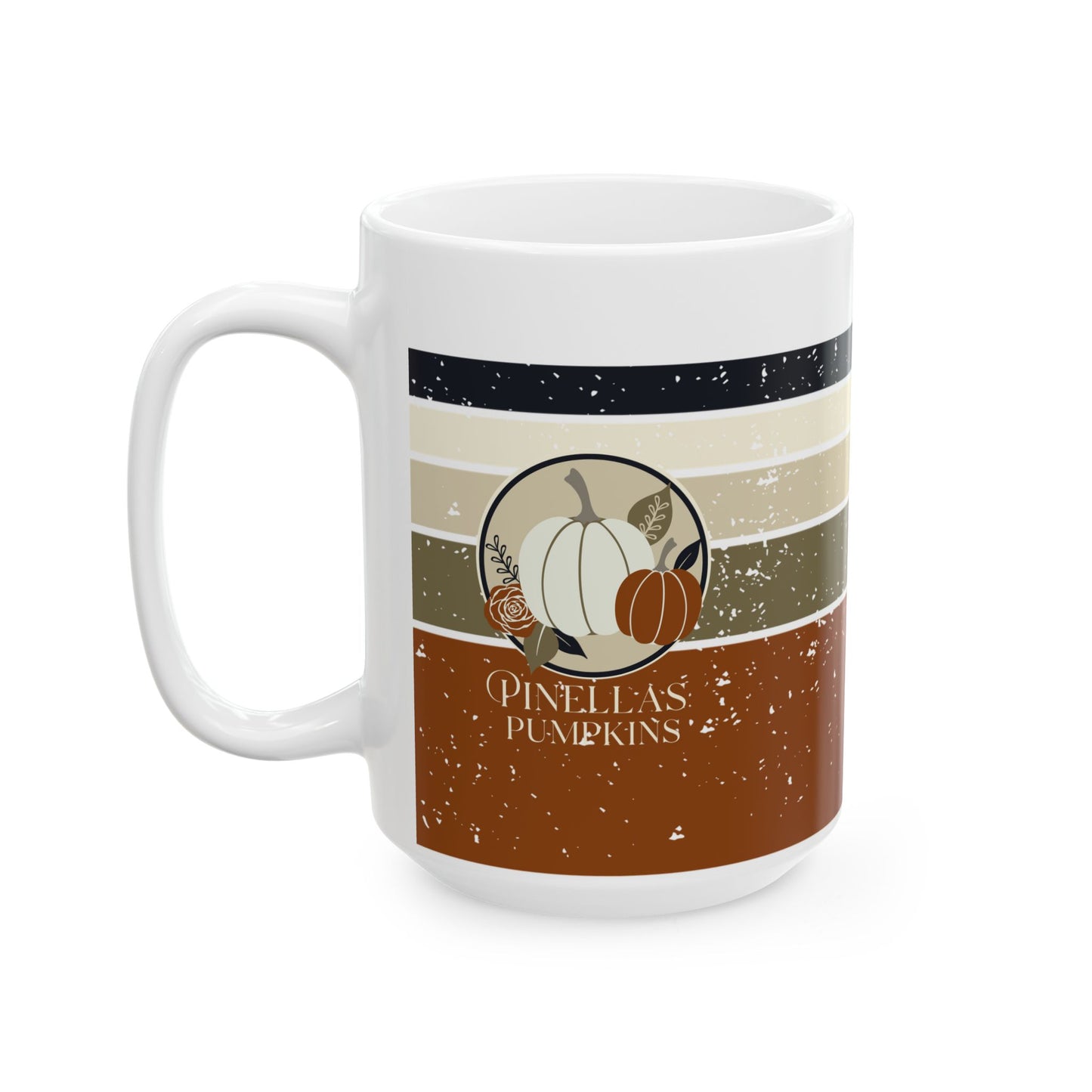 Mug - Palm Tree Pumpkin Fall Vibes Florida-Style Ceramic Mug (11oz, 15oz)