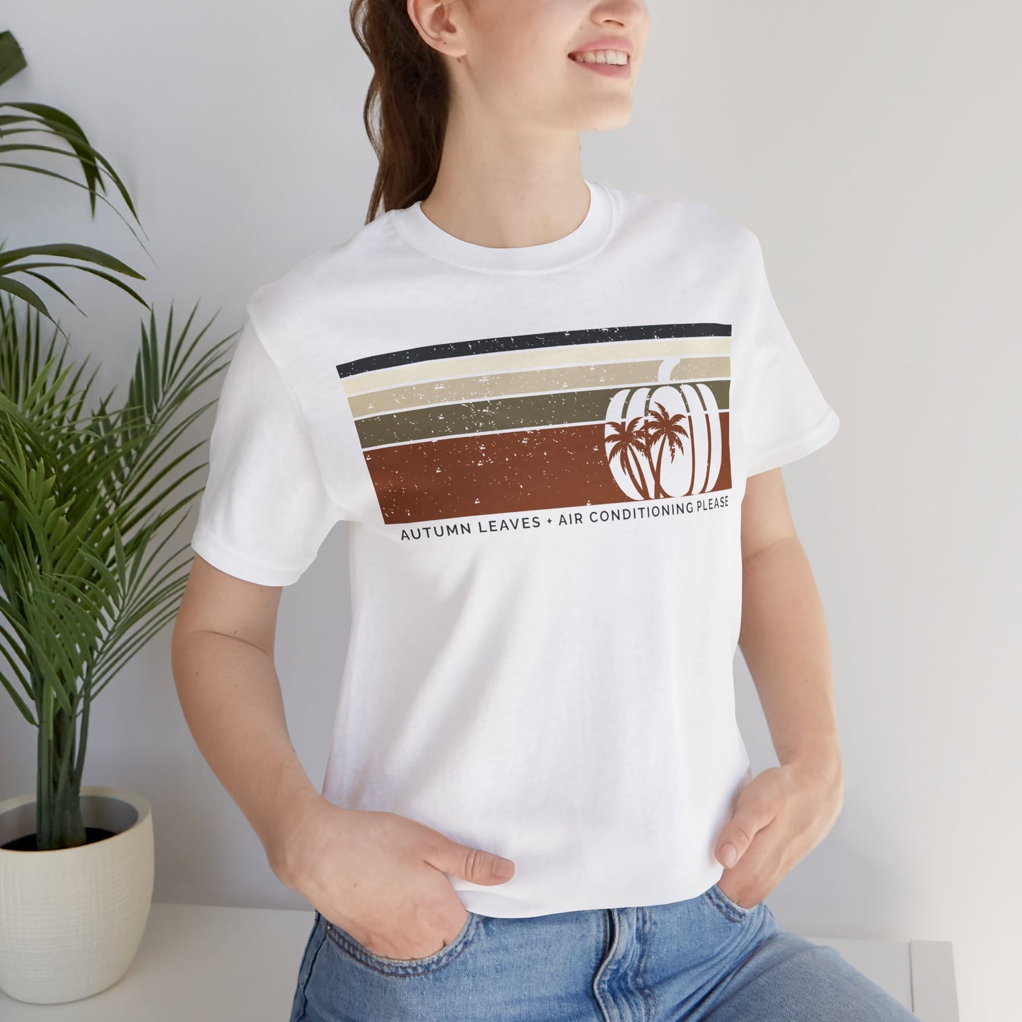 Autumn Leaves and Air Conditioning Please Unisex Jersey Short Sleeve Tee