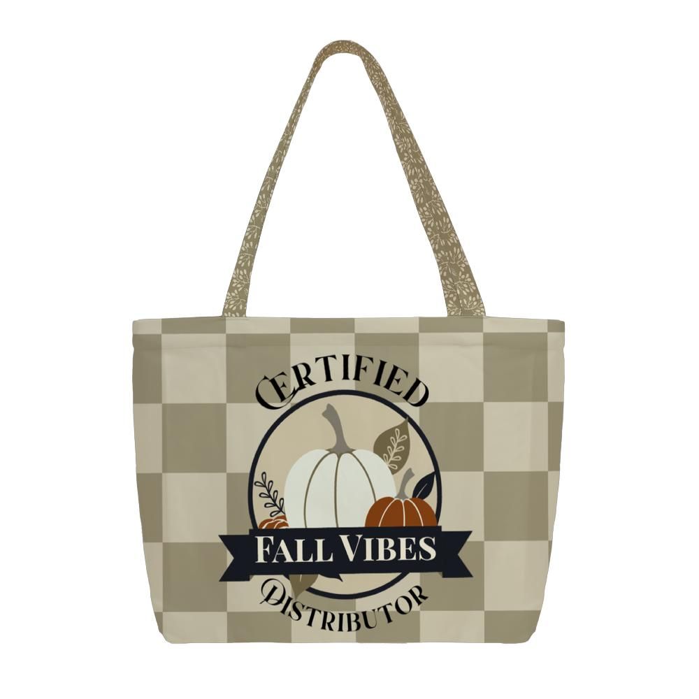 Certified Fall Vibes Distributor Large Tote Bag