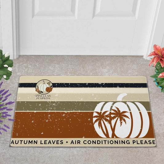 Autumn Leaves + Air Conditioning Please Doormat